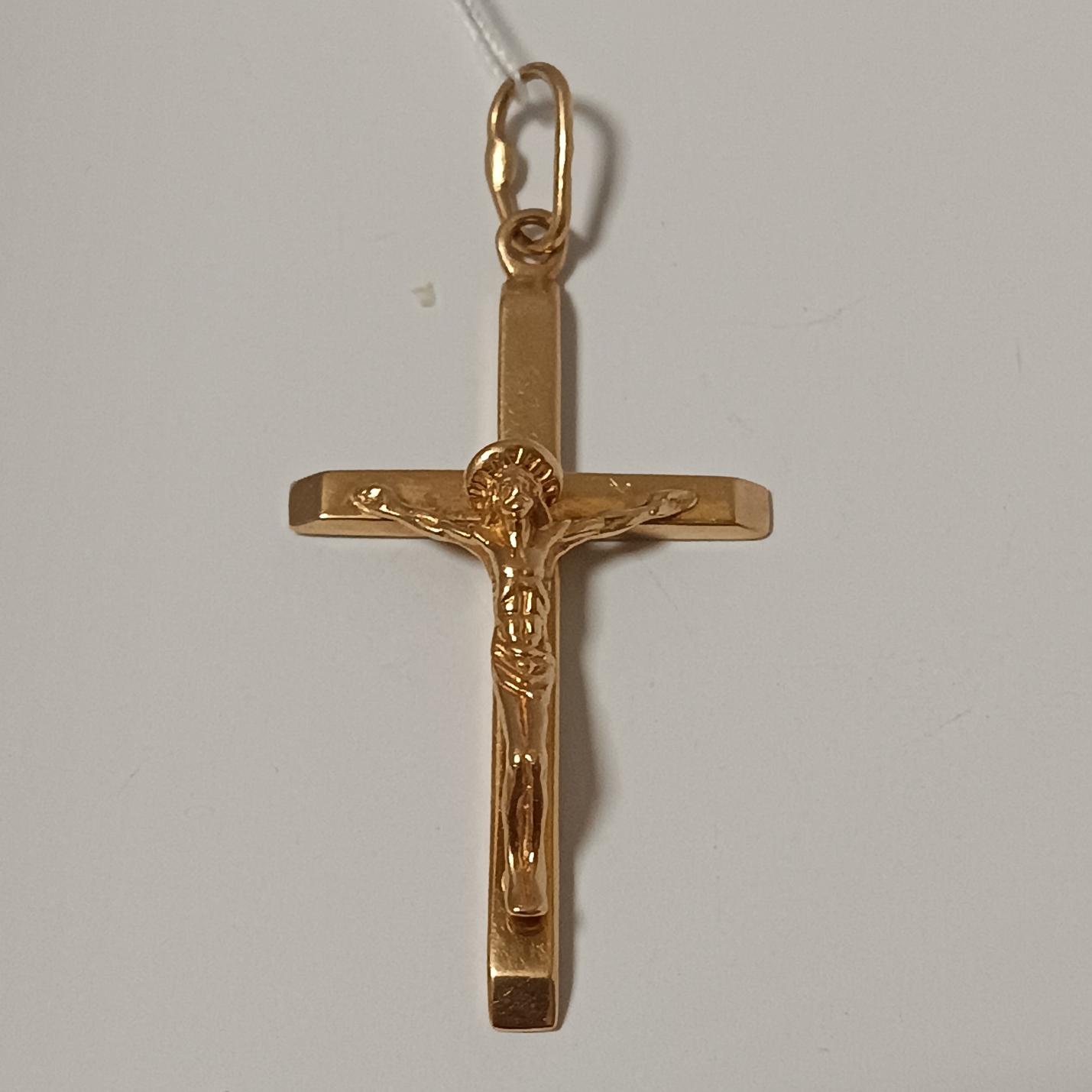 Підвіс-хрест з червоного золота (33763283) 0