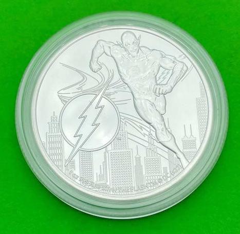 Серебряная монета 1oz Лига Справедливости Комиксов DC: Флэш 2 доллара 2022 Ниуэ (29128432) 0