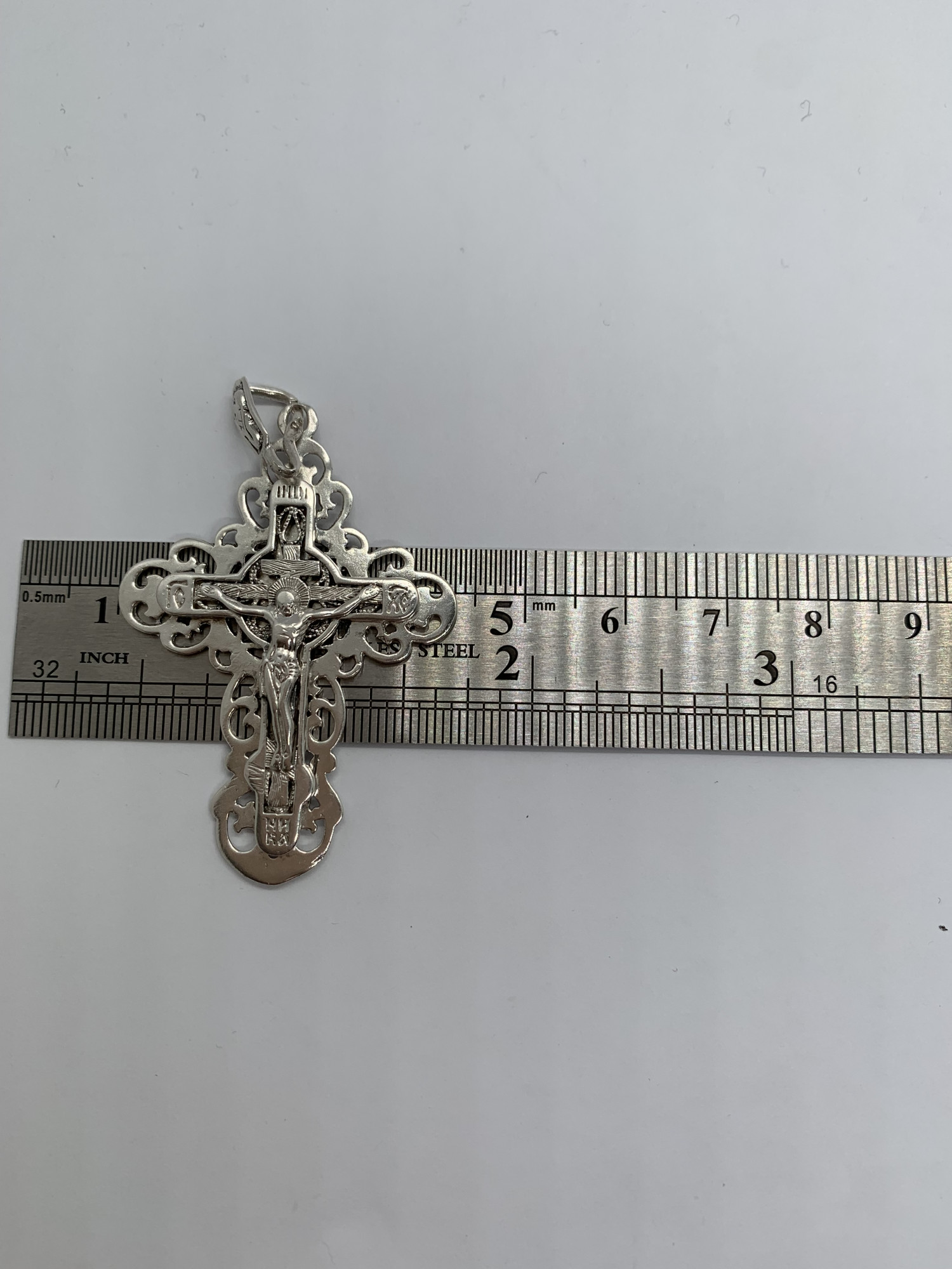 Срібний підвіс-хрест (33534829) 3