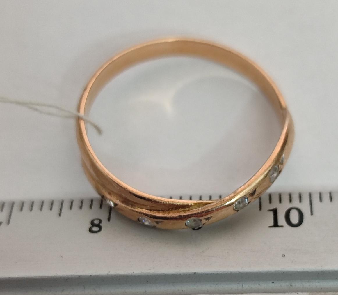Кольцо из красного золота с цирконием (33669048)  2