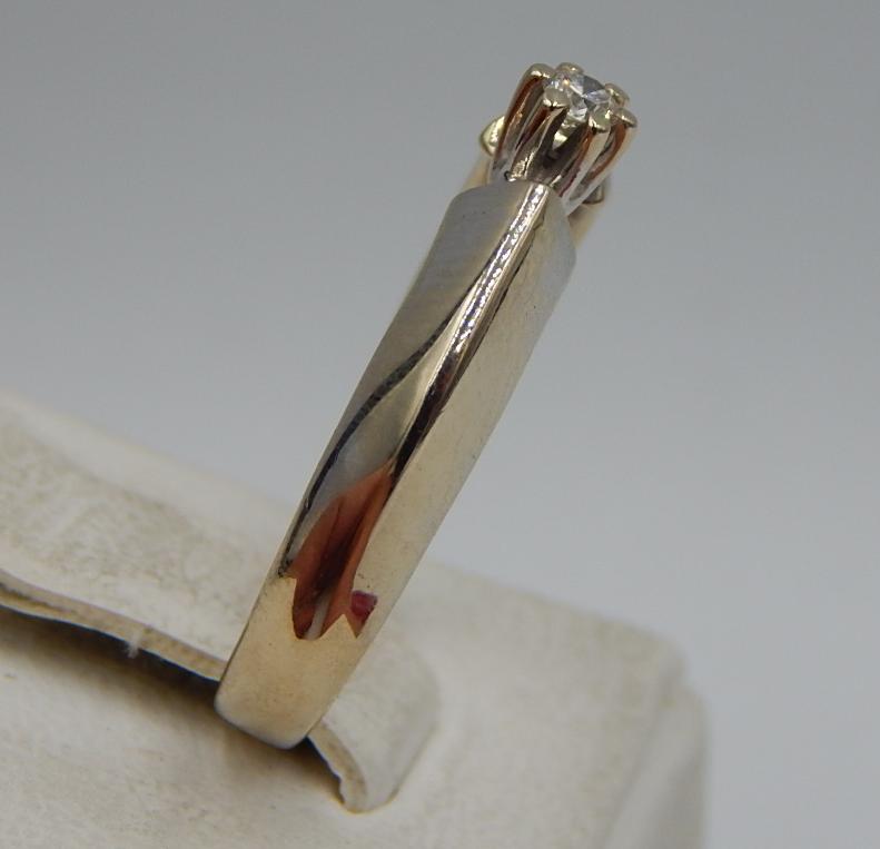 Кольцо из белого золота с бриллиантом (-ми) (27474955) 4