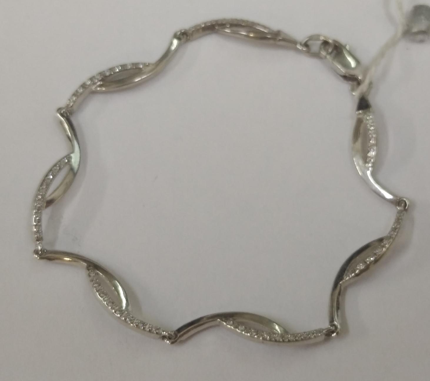 Серебряный браслет с цирконием (31426075) 0