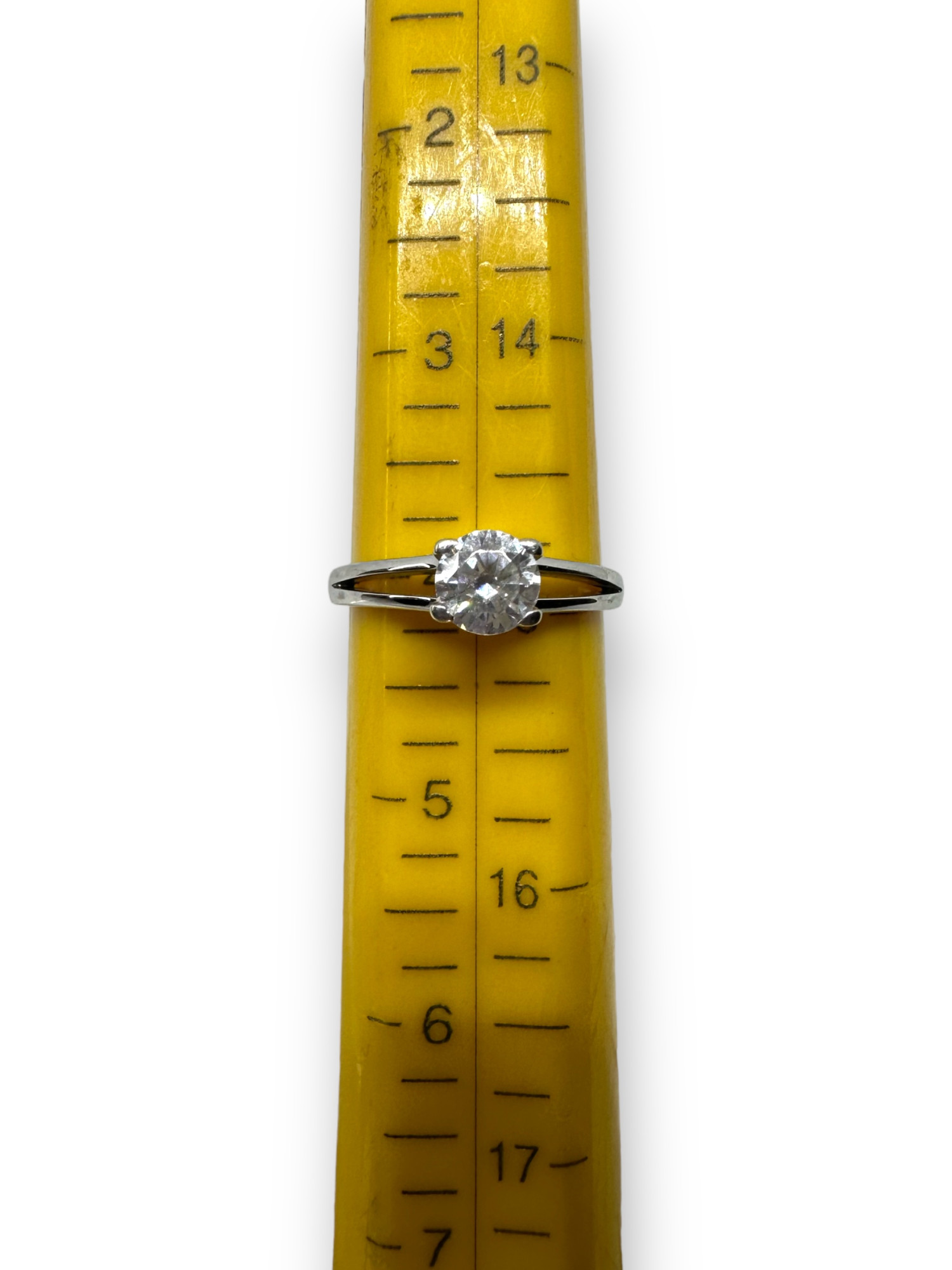 Кольцо из белого золота с цирконием (30487145)  3