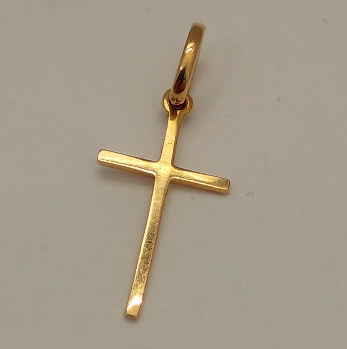 Підвіс-хрест з червоного золота (33954092) 0
