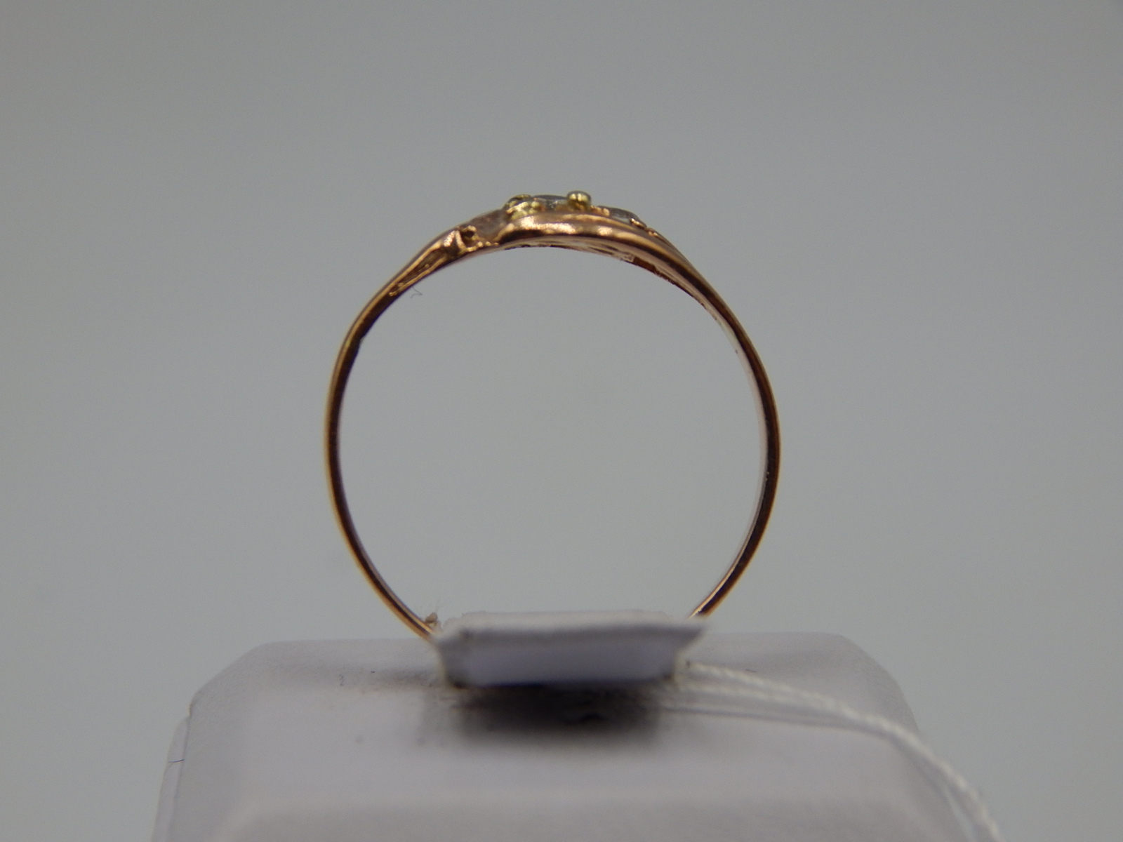 Кольцо из красного золота с цирконием (33644597) 4