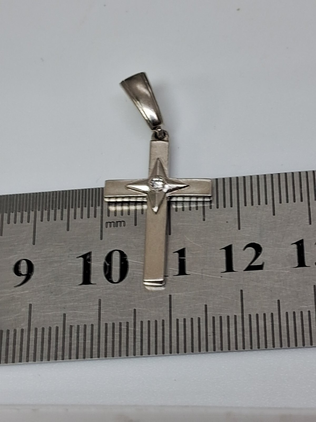Срібний підвіс-хрест із цирконієм (33440738) 7