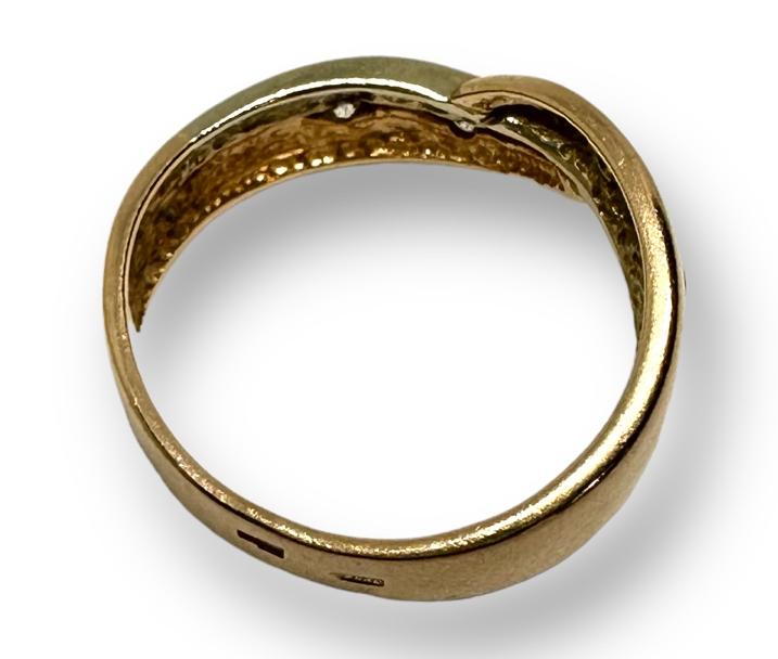 Кольцо из красного и белого золота с цирконием (29569397) 3