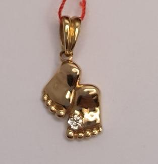 Кулон из красного золота с цирконием (31947900) 1