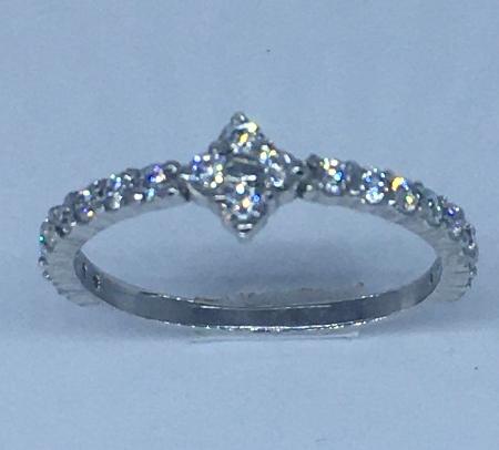 Серебряное кольцо с цирконием (28199726) 2