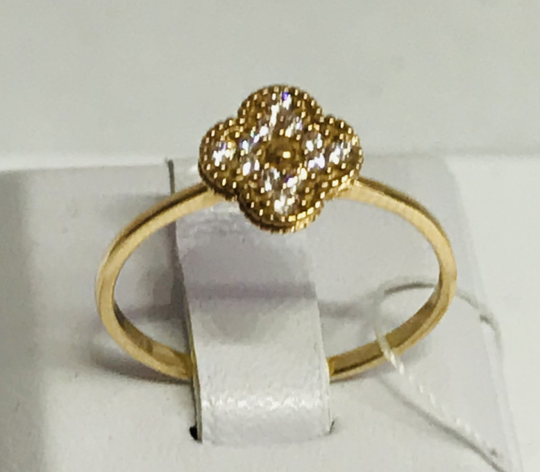 Кольцо из красного золота с цирконием (29099508) 0