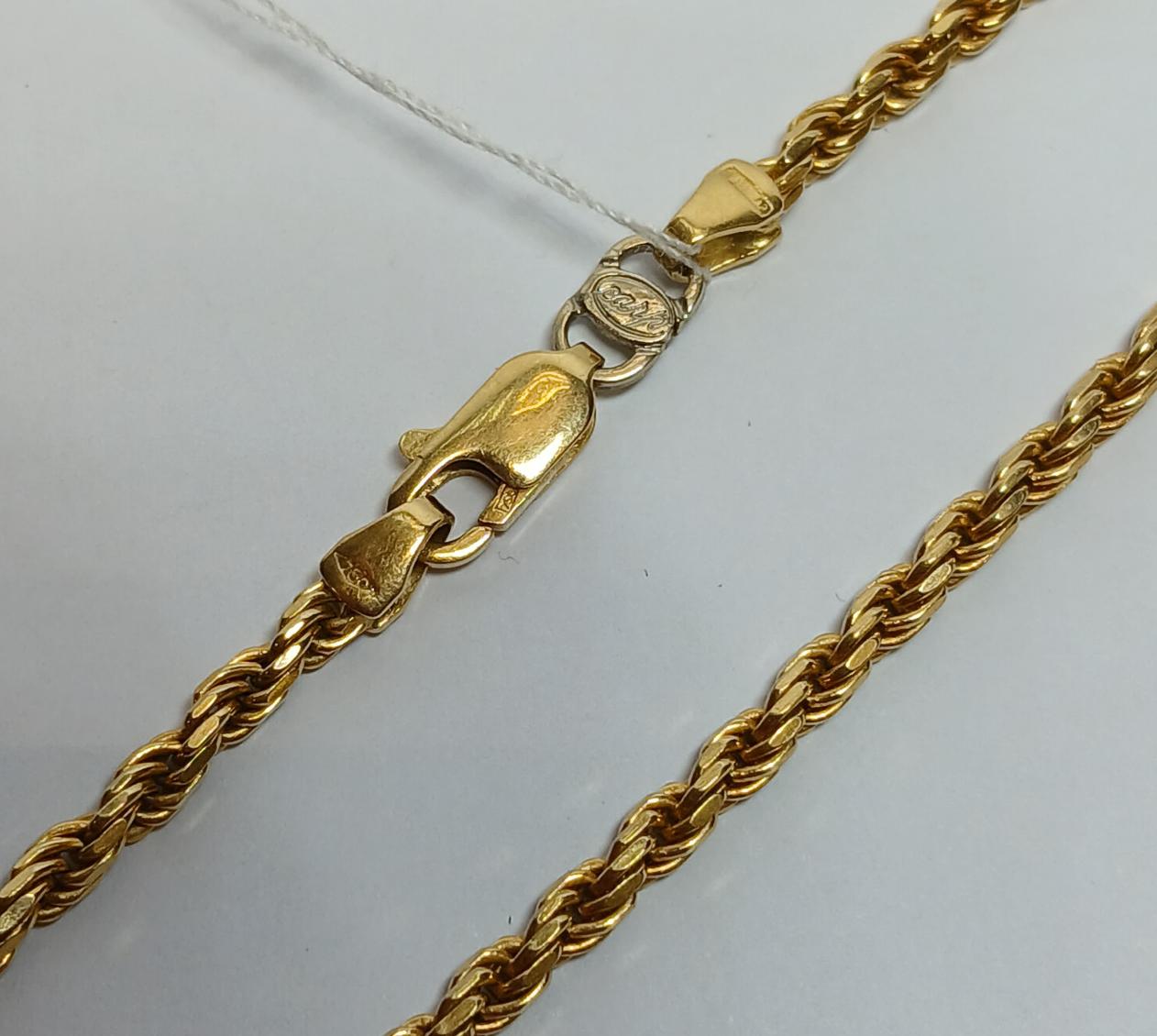 Ланцюг із жовтого золота з плетінням Мотузочок (33692645) 0