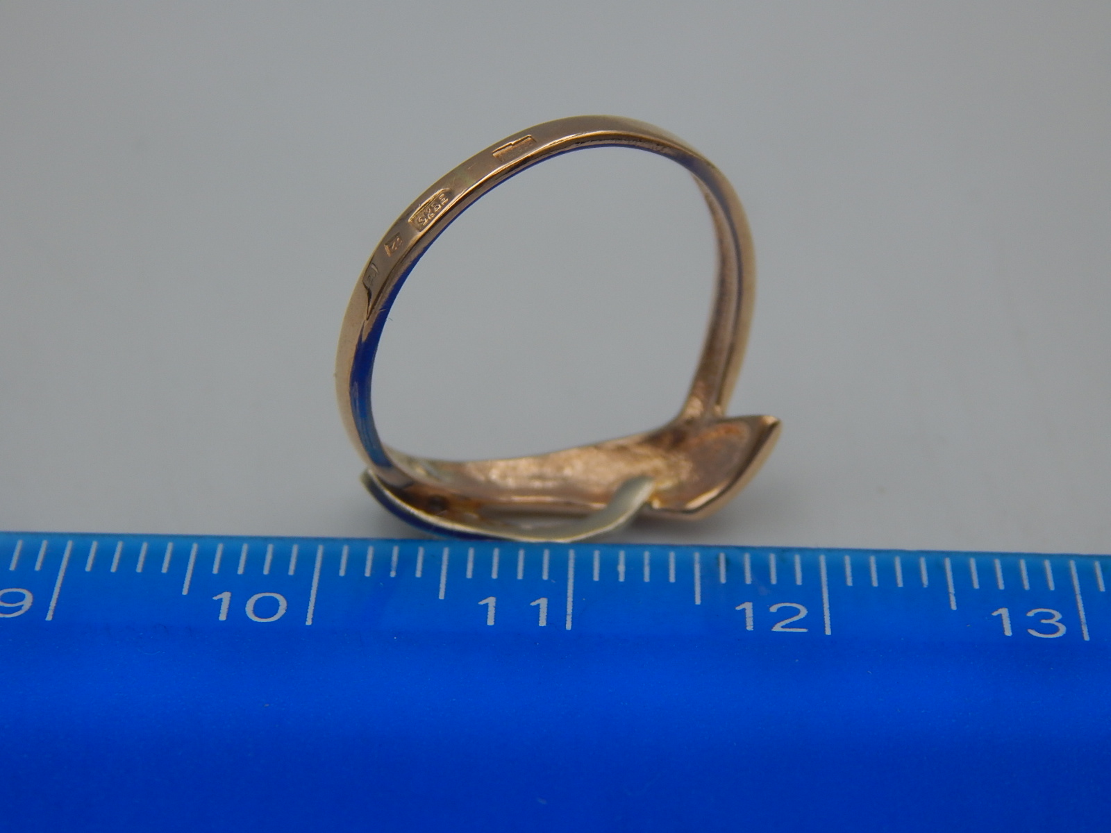 Кольцо из красного золота с цирконием (32431254) 5