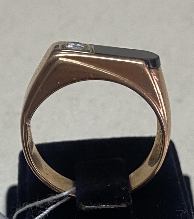 Перстень из красного и белого золота с цирконием (31139745)  3