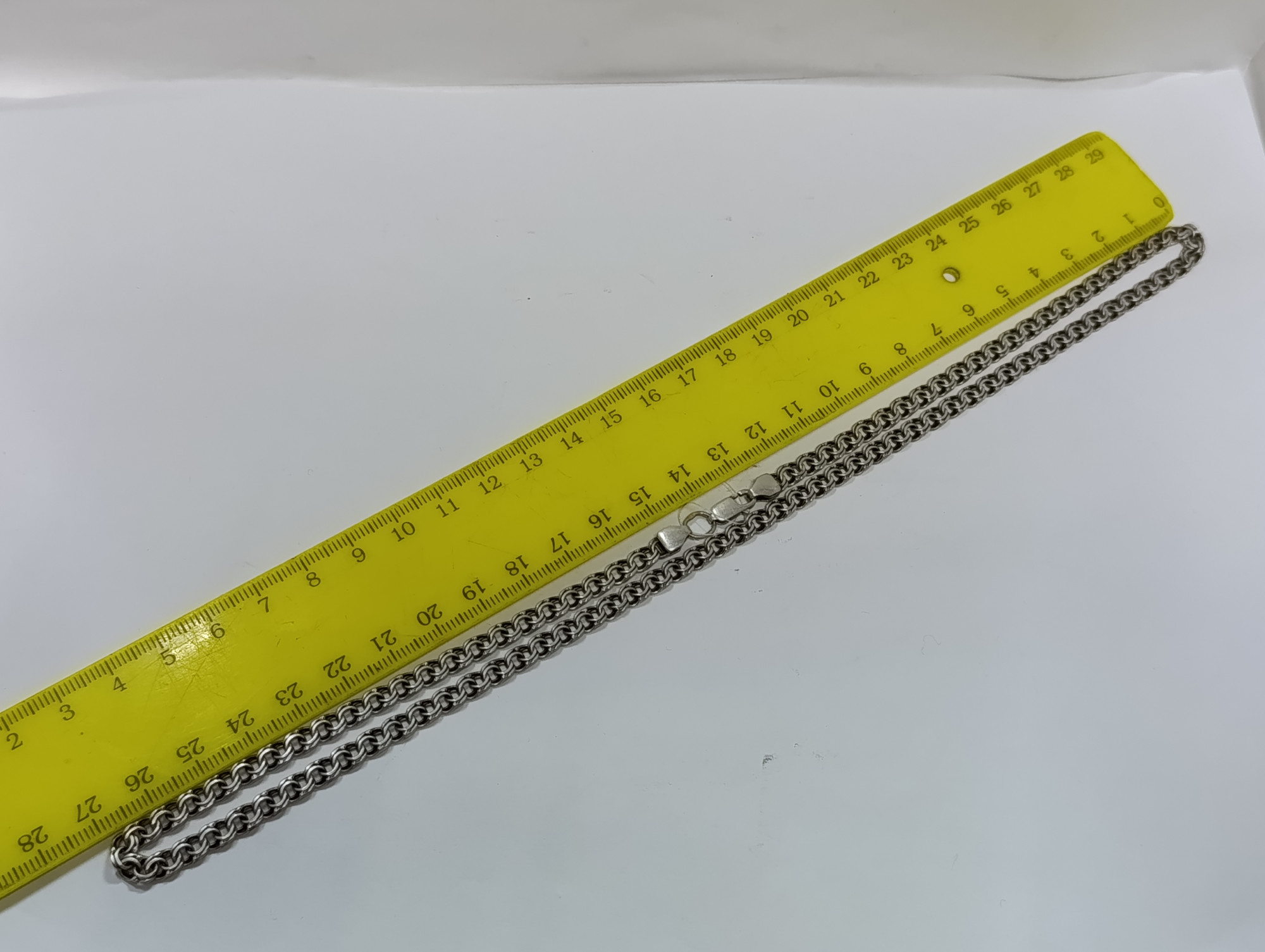 Серебряная цепь с плетением Бисмарк (33501415) 1