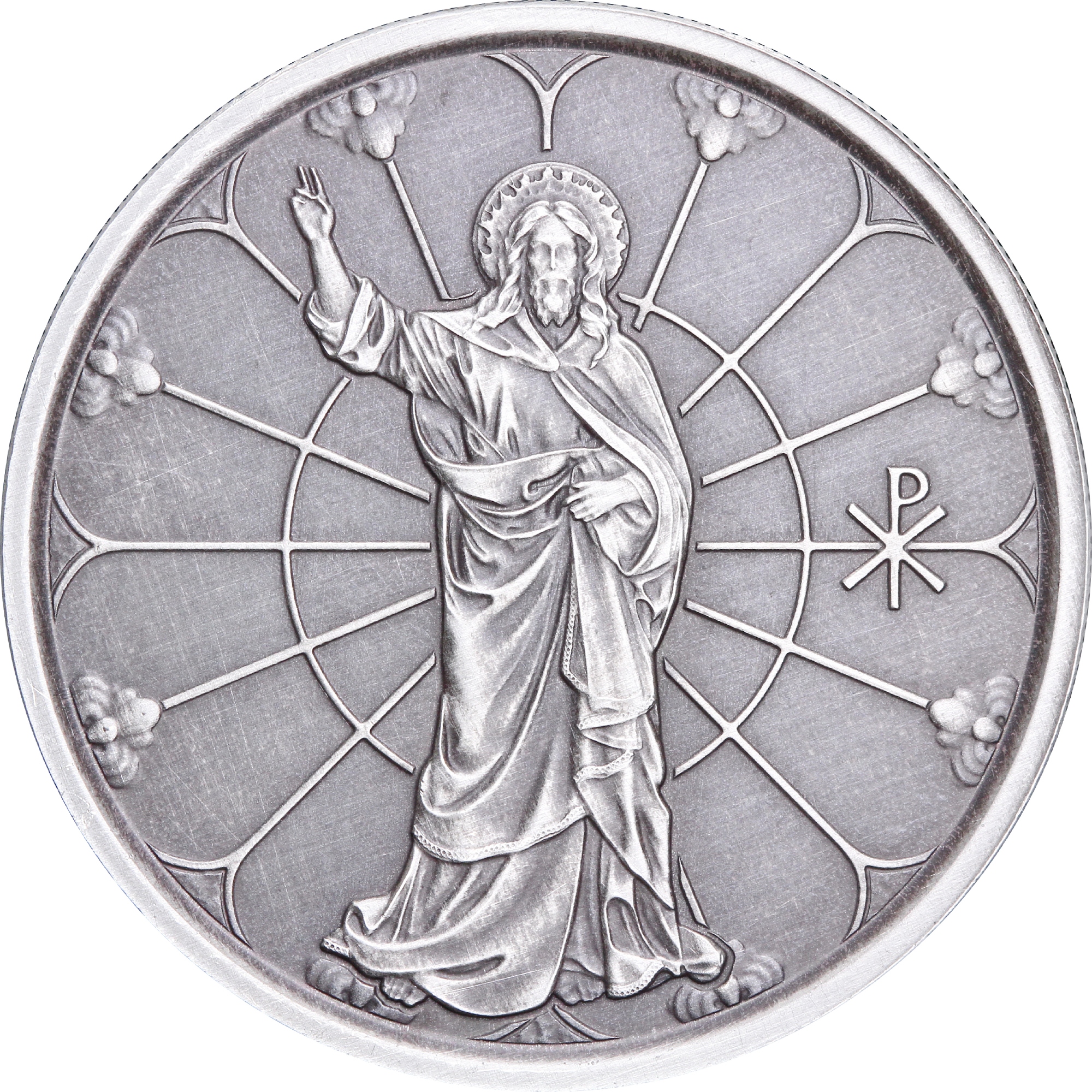 Серебряная монета 1oz Свет Христа 2 тала 2022 Самоа (Antique) (29360750) 10