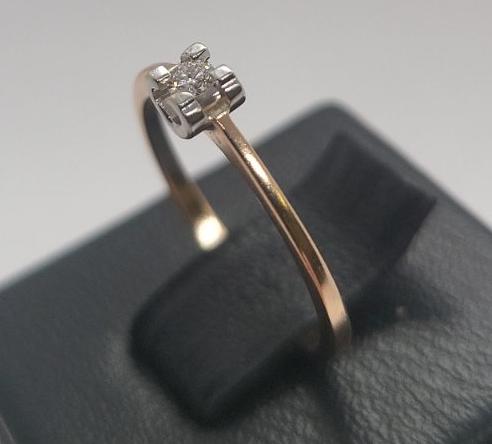 Кольцо из красного и белого золота с бриллиантом (-ми) (33210915) 1