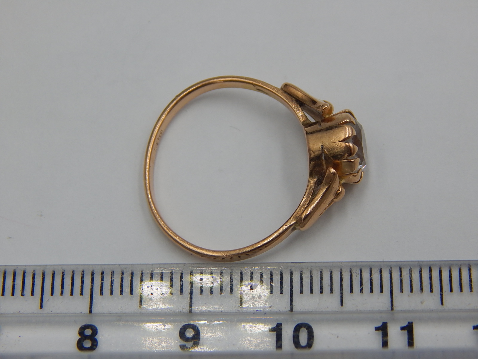 Кольцо из красного золота с цирконием (33678778)  7