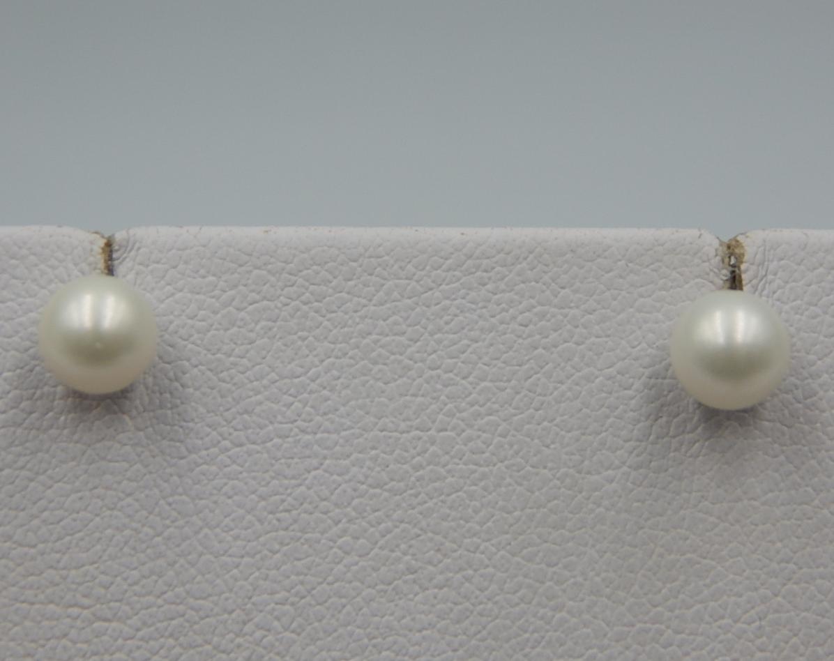 Срібні сережки з перлами (33101975) 0