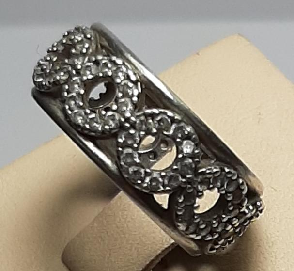 Серебряное кольцо с цирконием (25759661) 2