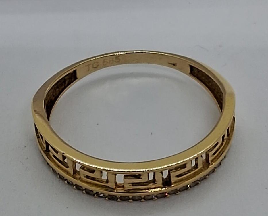 Кольцо из желтого золота с цирконием (33743066) 5