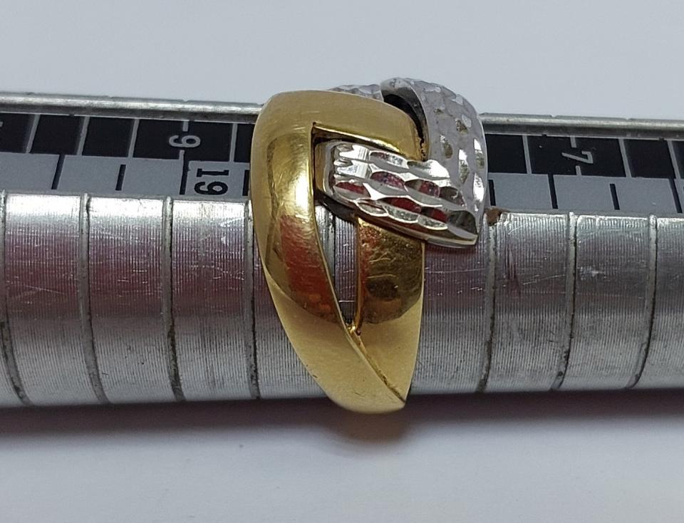 Кольцо из желтого и белого золота (33720908)  3
