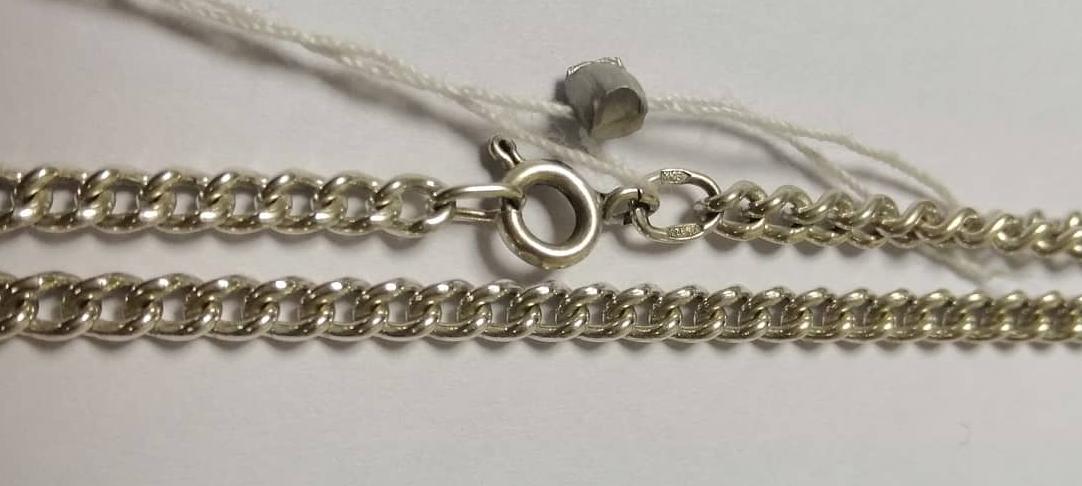Срібний ланцюг з плетінням панцирне (28936595) 0