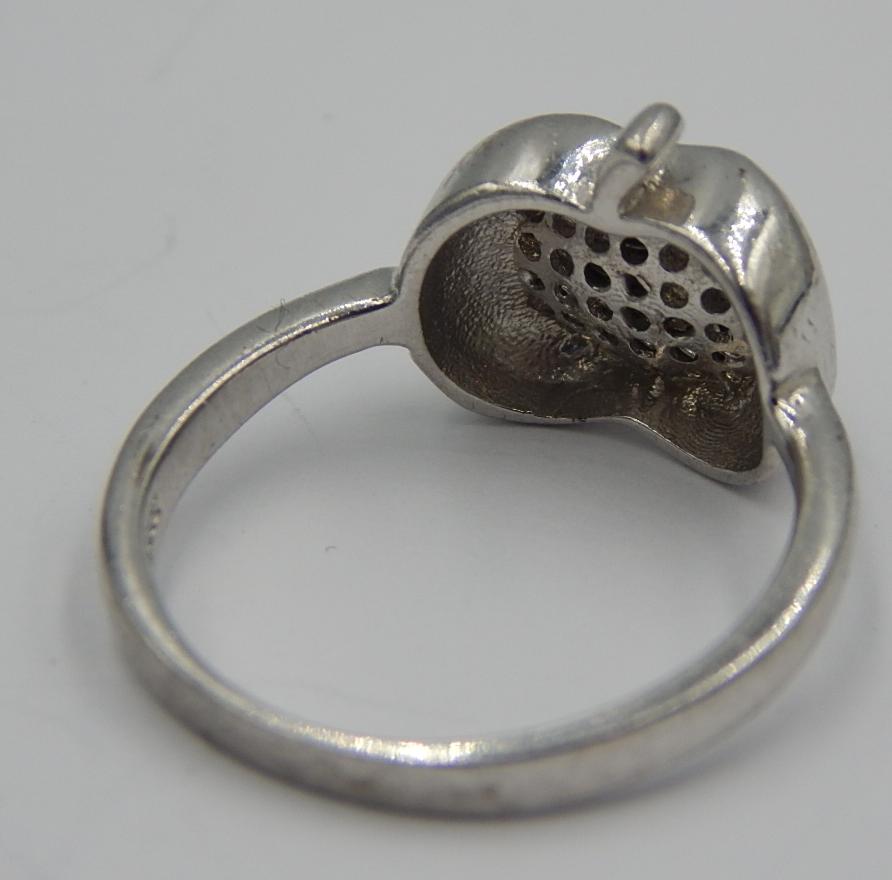 Серебряное кольцо с цирконием (24676150) 4