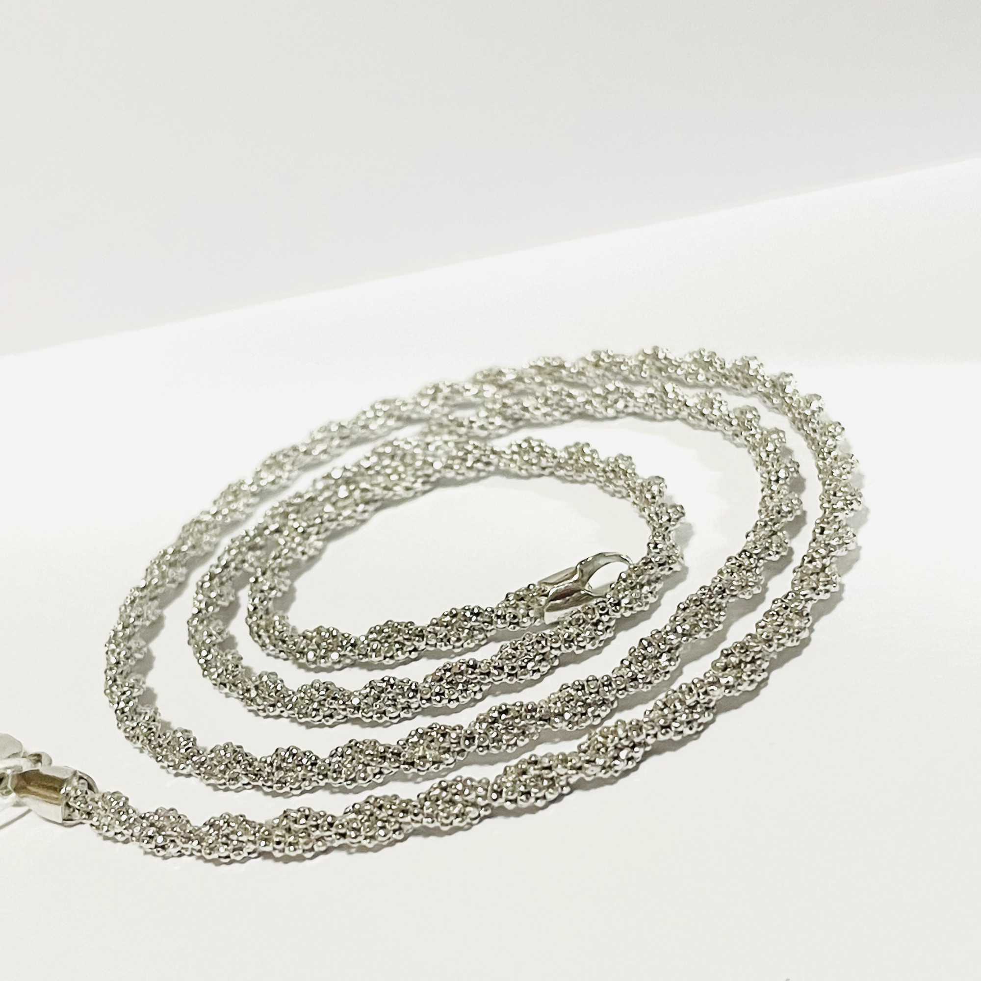 Срібний ланцюг з плетінням Фантазійне (31933767) 6