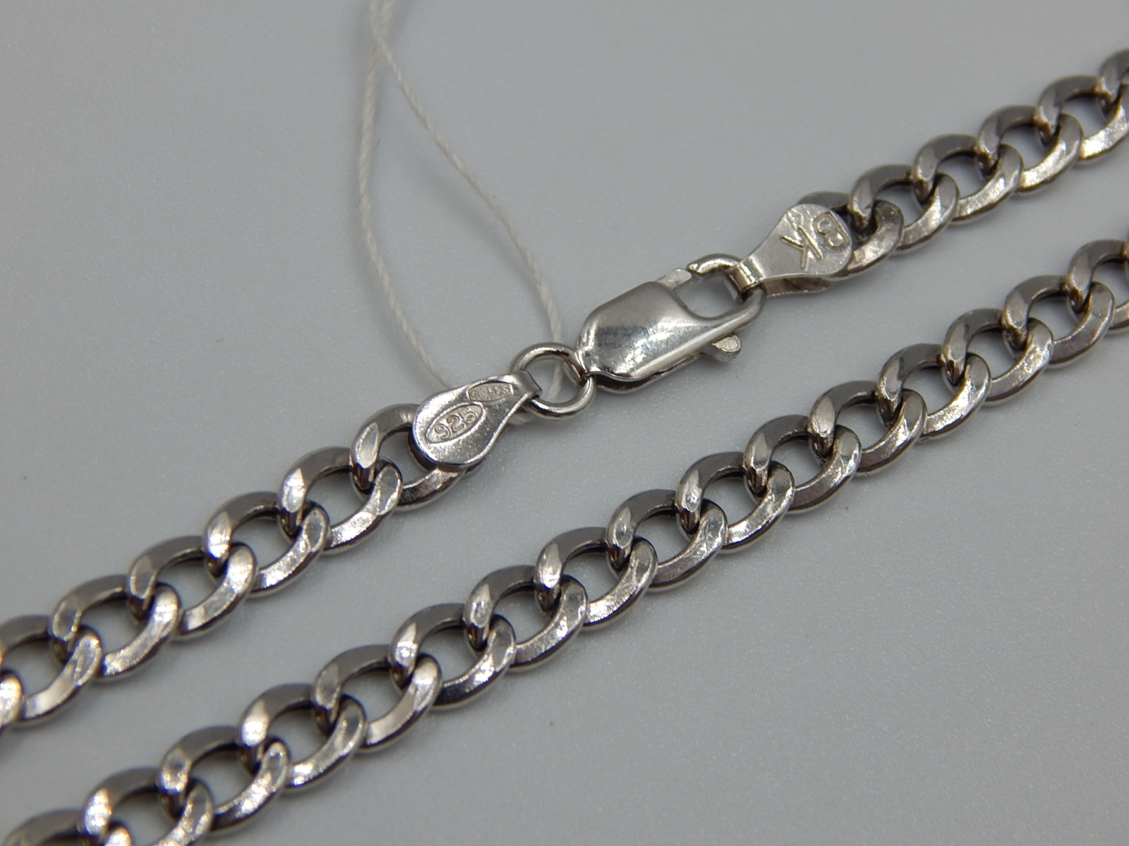 Серебряная цепь с плетением панцирное (30541916) 0