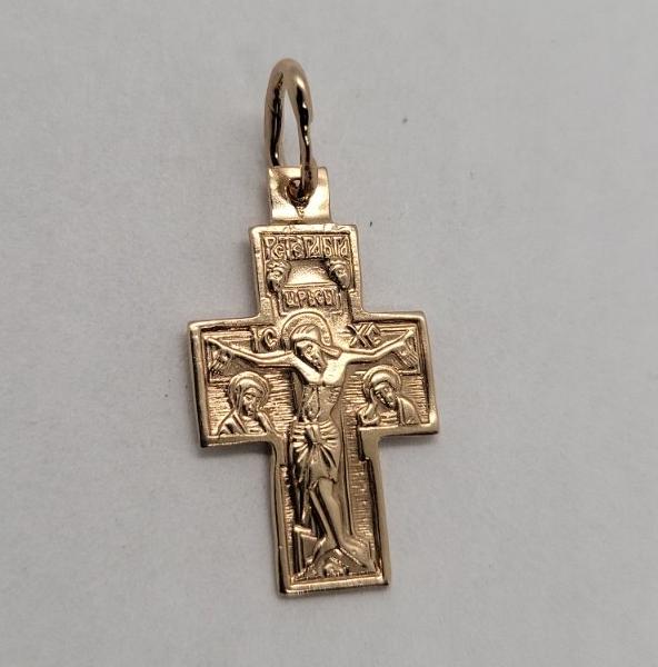 Підвіс-хрест з червоного золота (33210921) 0