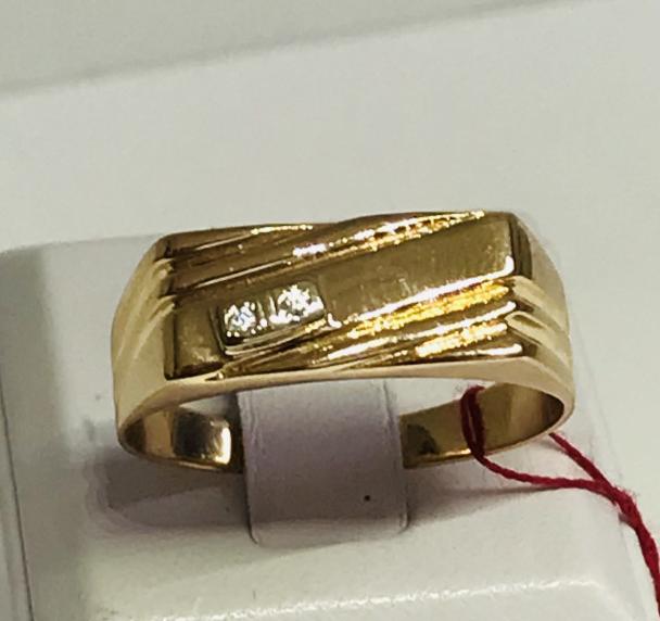 Перстень із червоного золота з цирконієм (30919014) 2