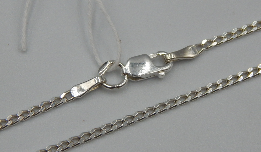 Серебряная цепь с плетением панцирное (32582982) 0