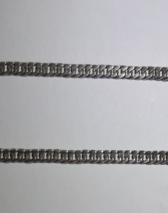 Серебряная цепь с плетением панцирное (30511458) 0