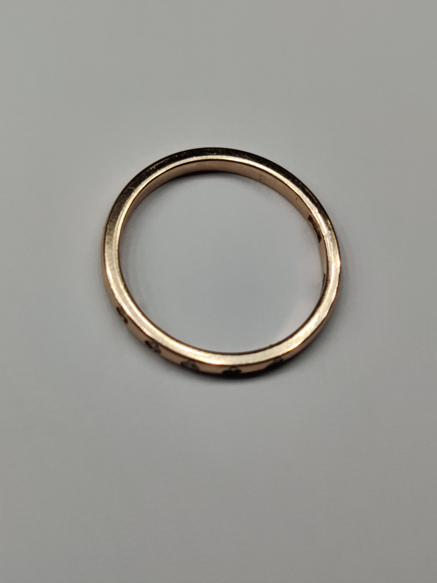 Обручальное кольцо из красного золота с бриллиантом (-ми) (33751117) 1