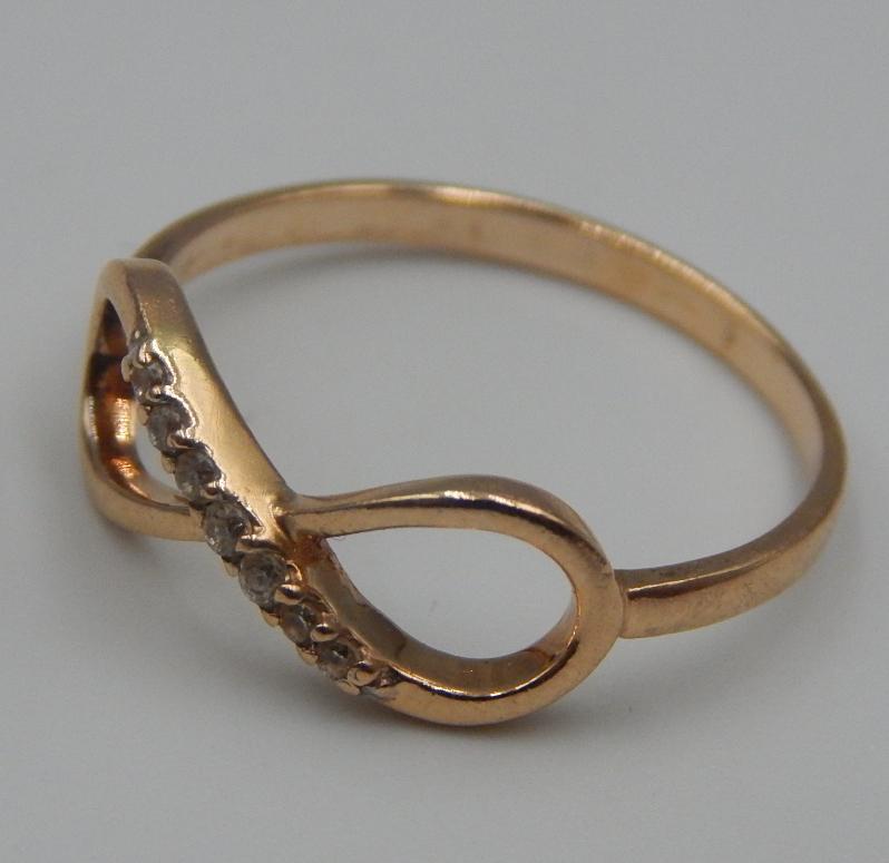 Кольцо из красного золота с цирконием (33725435) 2