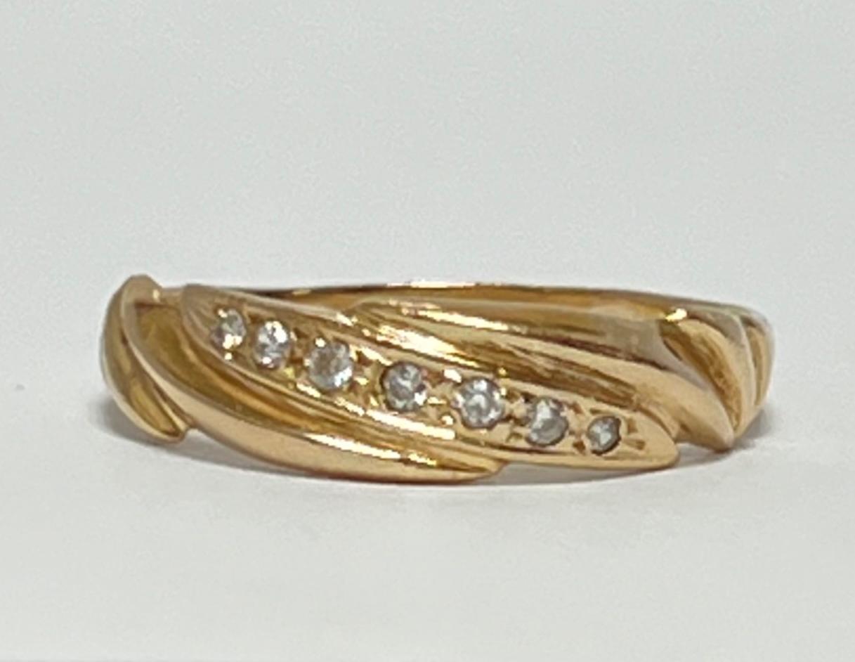 Кольцо из красного золота с цирконием (33761083) 1