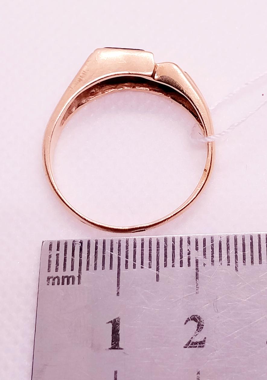 Перстень из красного золота с эмалью (32629033) 5