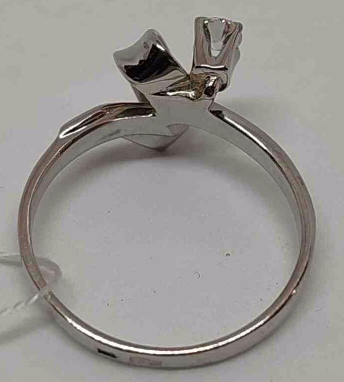 Кольцо из белого золота с бриллиантом (-ми) (28978386) 2