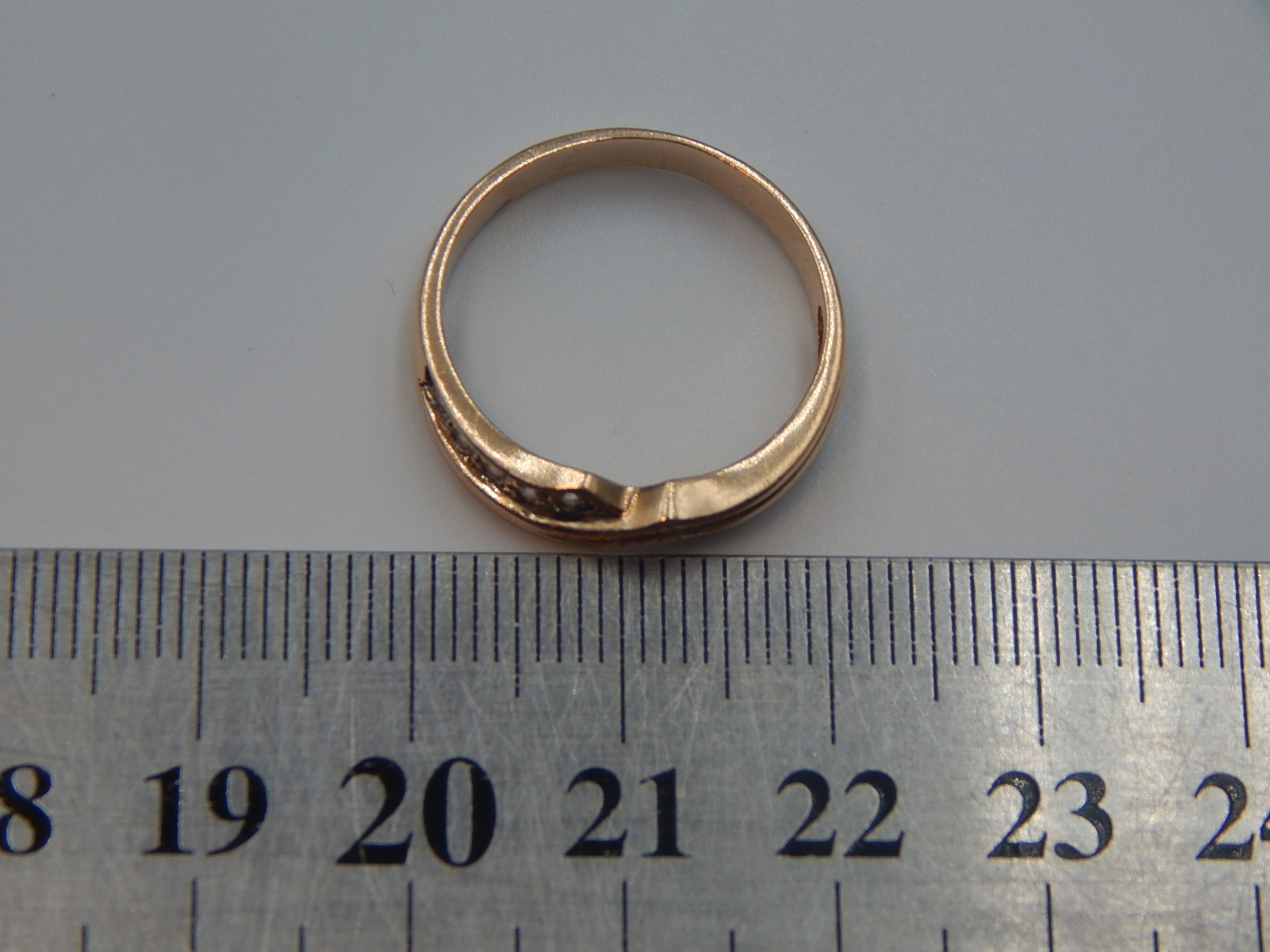 Кольцо из красного золота с цирконием (33469502) 3