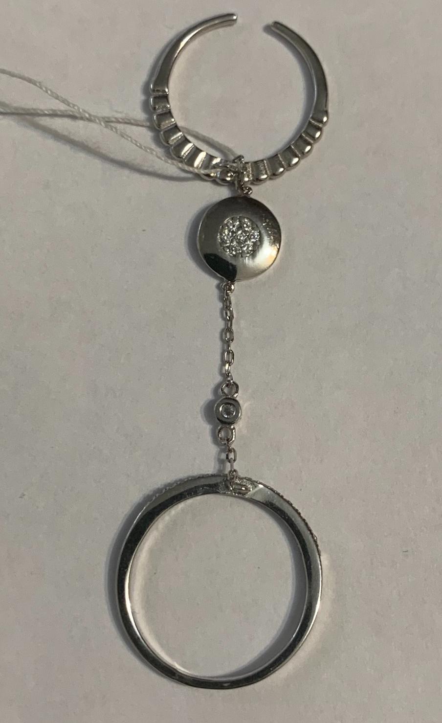 Серебряное кольцо с цирконием (30709268) 0