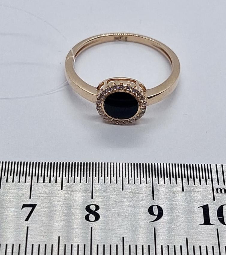 Кольцо из красного золота с эмалью и цирконием (31239489) 4