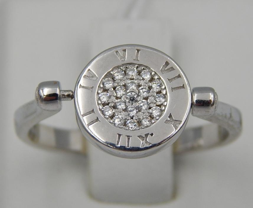 Серебряное кольцо с цирконием (32412648) 1