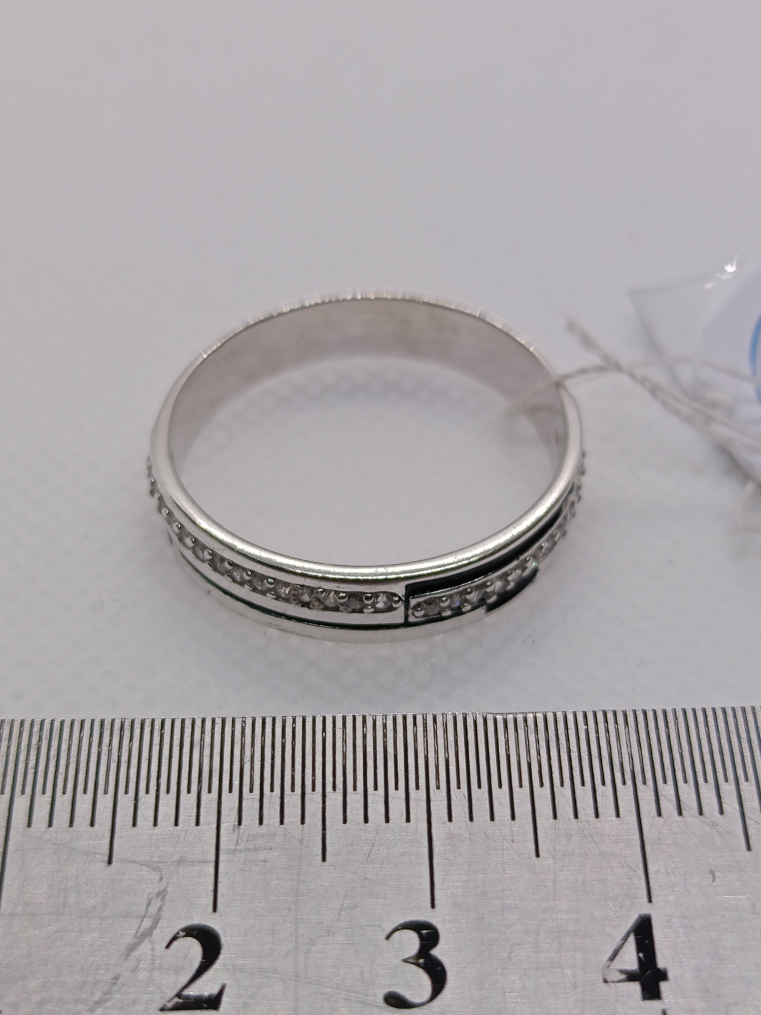 Серебряное кольцо с цирконием и эмалью (33769555) 3