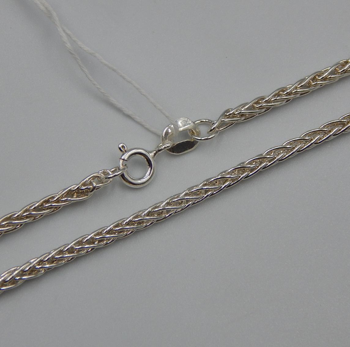 Серебряная цепь с плетением Колосок (32363655) 0