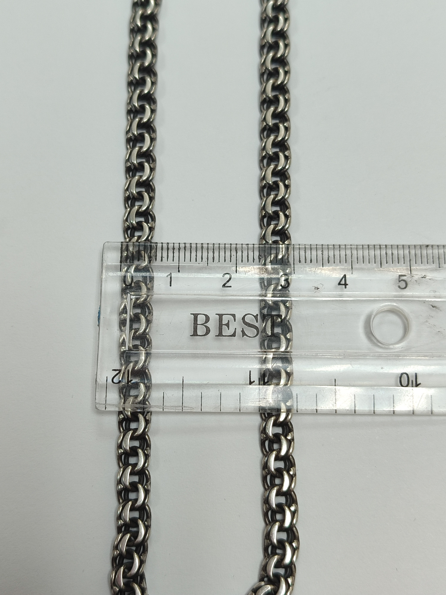 Срібний ланцюг з плетінням Бісмарк (33532249) 2