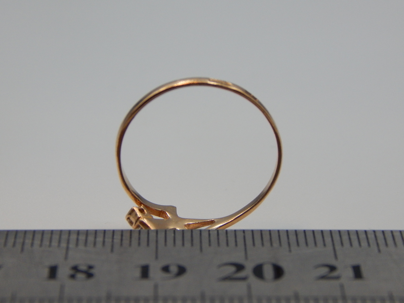 Кольцо из красного золота с цирконием (33022762)  6