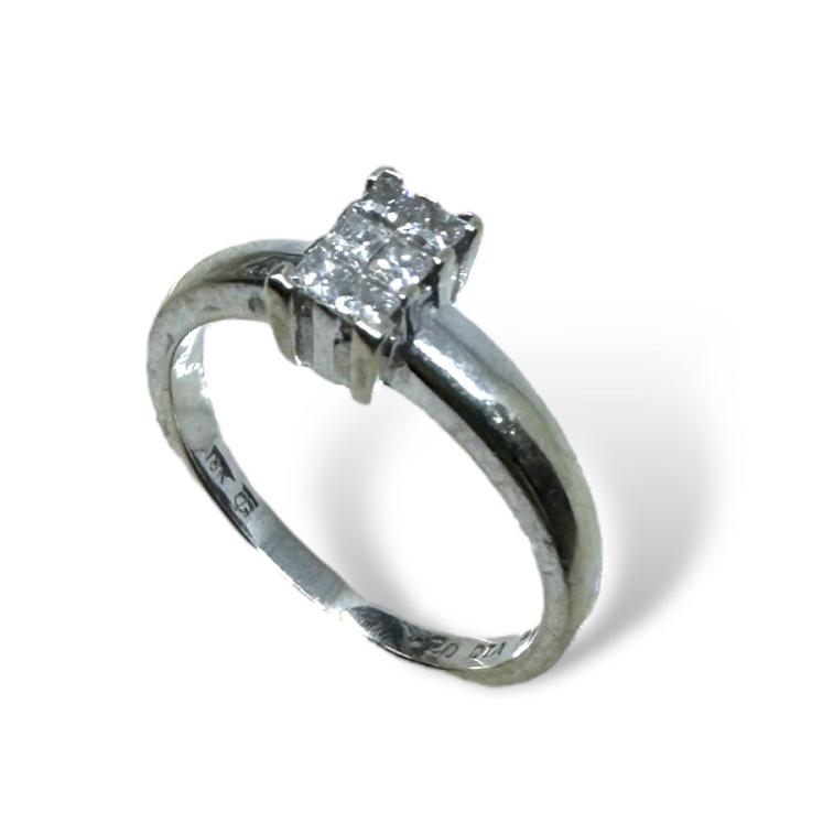 Кольцо из белого золота с бриллиантом (-ми) (32705502)  2