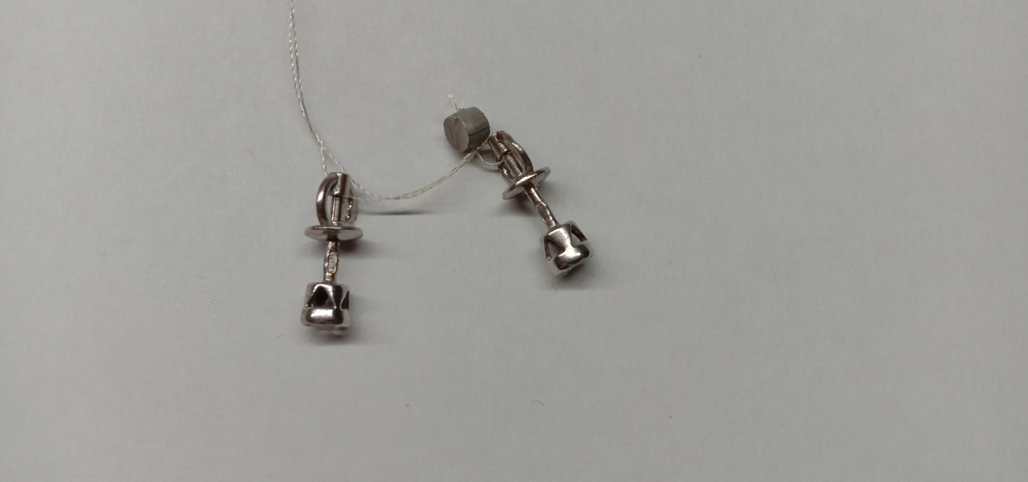 Серебряные серьги с цирконием (30520433) 2
