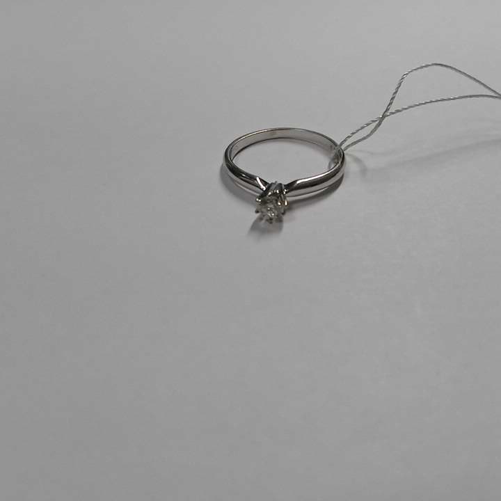 Кольцо из белого золота с бриллиантом (-ми) (27418203) 3