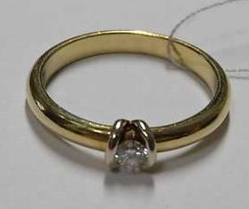 Кольцо из красного золота с бриллиантом (-ми) (27417222)  1